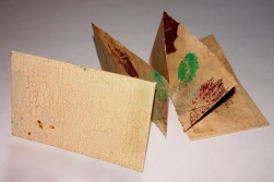 Fall Leaves. Accordion Book with tea stained paper. 2006.